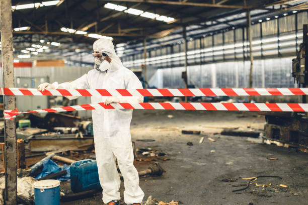 Professional Biohazard Cleanup technician working in Maricopa, CA